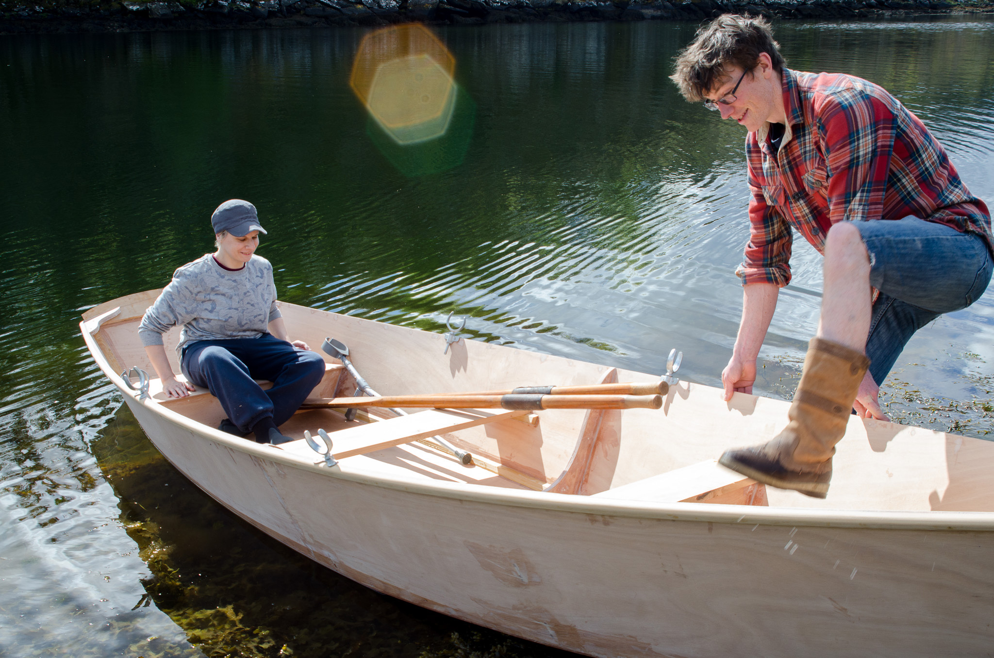 the boat being launched