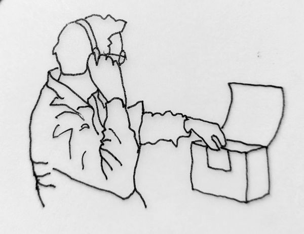 Line drawing by Leanne Fischler