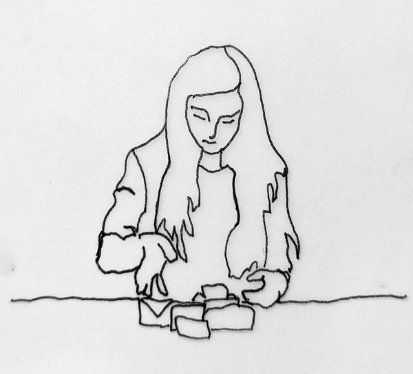 Line drawing by Leanne Fischler