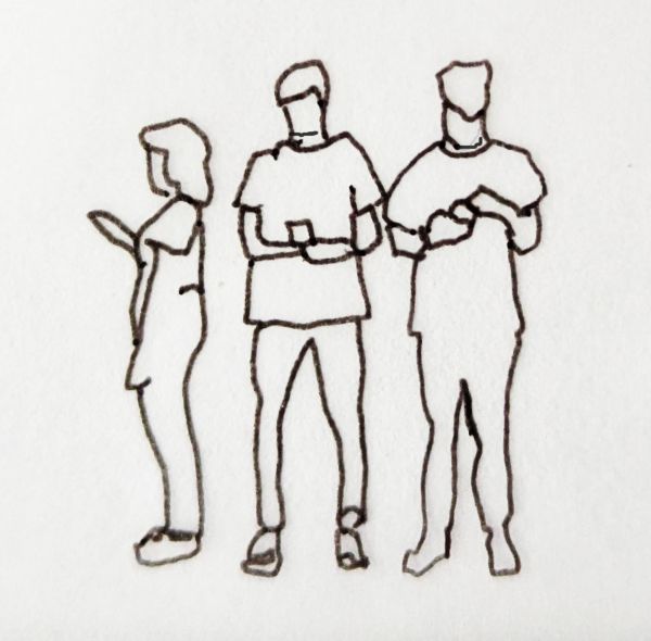 Line drawing by Leanne Fischler