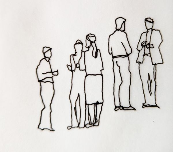 Line drawing by Leanne Fischler